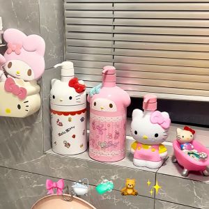 2026 Kawiai Sanrios Hello Kitty My Melody Dispensing Bottles Bathroom Cartoon Anime Cute Storage Bottle Bathroom Packaging Gift2026