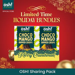 OSH! Sharing Pack Choco Dipped Mango Fruit Crisps 100g Pack of 2