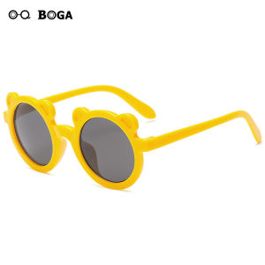 OQ BOGA 9 Colors Children Cute Bear Frame Anti UV Kids Sunglasses Children Outdoor Eye Protection Full Rim Sun Glasses