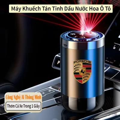 Máy Khuếch Tán Tinh Dầu Nước Hoa Ô Tô Cao Cấp Có Logo Hãng Xe - Cảm Biến Chuyển Động AI Tạo Ẩm Khử Mùi Diệt Vi Khuẩn