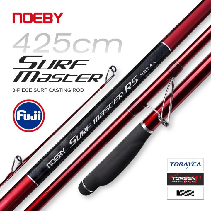 Noeby Surf Master Fishing Rod Surf Long Casting 425AX BX Lure Weight  80-220G 100-250G Fuji Guide For Saltwater Fishing Rods