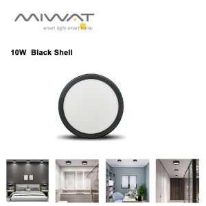 MIWAT LED Surface Downlight 5W 10W 15W 20W Lampu Siling Round Square Black White Ceiling DownLight Home Room Lighting