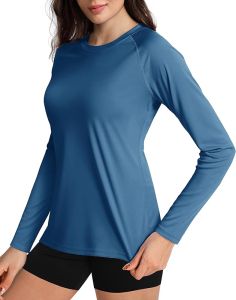 Boladeci  Womens Sun Protection Shirt  UPF 50+  UV Protection Sunscreen Long Sleeve Swimming Shirt Quick Dry Lightweight Sports Top