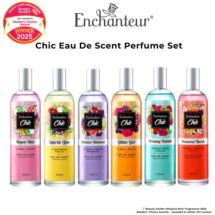 ENCHANTEUR Chic Eau De Scent Perfume Set 100ml Long-Lasting Minyak