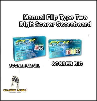 Pro Sport Manual Flip Type Two Digit Scorer Scoreboard CLASSIC AUDIO OFF | (ORIGINAL)