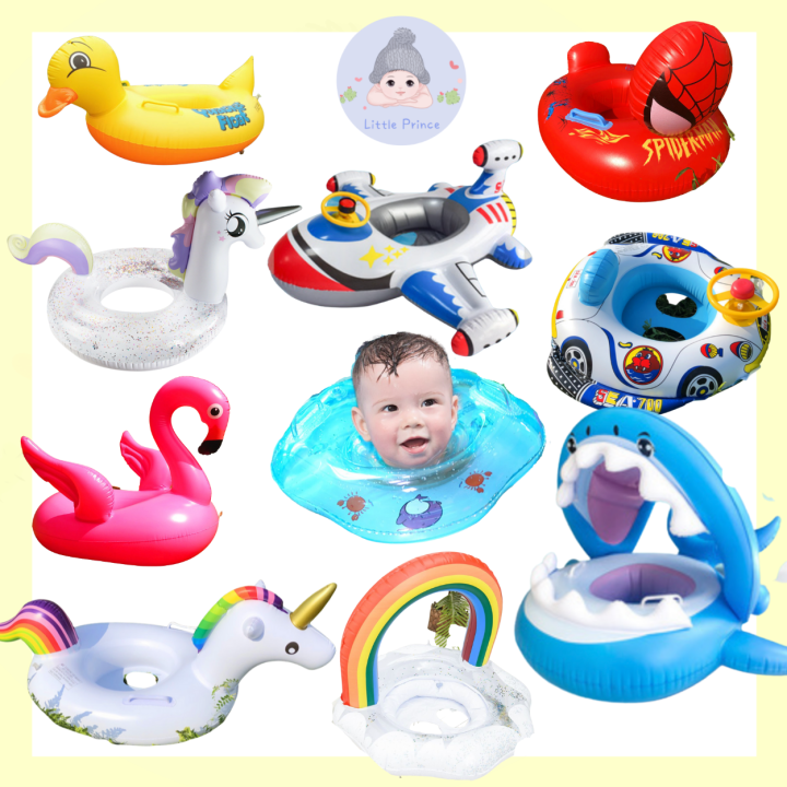 【Little Prince】Inflatable Swimming Newborn Infant Baby Safety Ring Neck ...