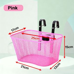 LUMIYA Black/Pink 12/14/16/18/20 inches Hanging Basket Waterproof Easy To Install Bicycle Front Basket Universal Bike Rear Mesh Basket