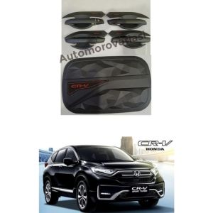 Paket Cover Handle Outer & Tank Cover Honda CRV Turbo  2017-20122 Carbon/Hitam