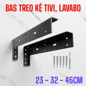 02 Bas Treo Kệ Tivi Ke Đỡ Kệ Bàn Phấn tủ Lavabo Giá đỡ kệ chữ L dài 230320450mm dày 3MM.