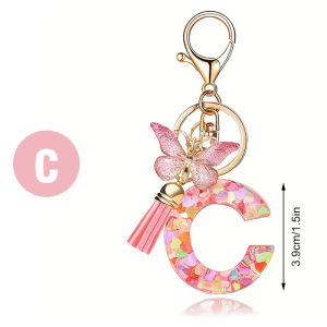 Key Jewelry Visual Attraction Pink Sequins Keychain Layered Gorgeous and Noble Personality Expression