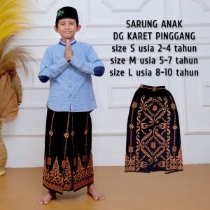 SARUNG ANAK INSTAN DENGAN KARET PINGGANG size S M L bahan katun