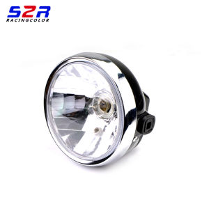 Moto Headlamp Amber Headlights Classic Round For Yamaha YBR125 YBR 125 2002 - 2013
