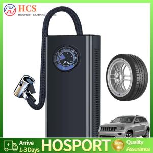 Wireless handheld air pump for cars with LED indicator and rechargeable battery for convenience