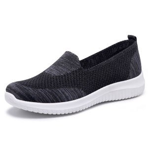[Free Shipping] Autumn WomenS Slip-On Color-Blocked Mid-Aged Flat Shoes Outdoor Non-Slip Soft-Soled Shallow-Toe Flats