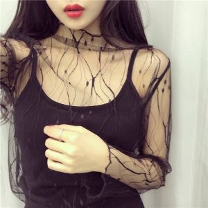 Atasan Blouse Lace Atasan Transparan Wanita Atasan Transparan Wanita Baju Korea Top Transparan