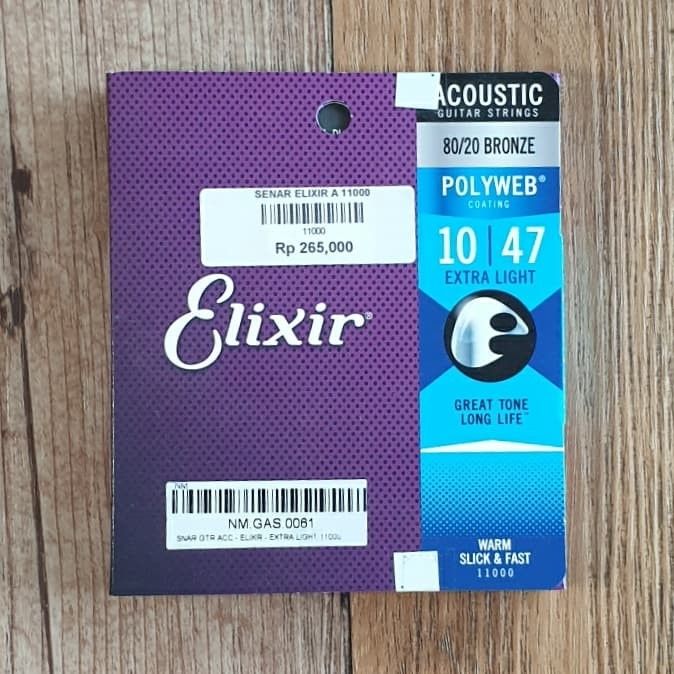 Senar Gitar Elixir Acoustic Original 010/047 POLYWEB