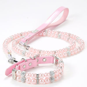 PearlNecklace Collar & Leash Set for Cats and Small Dogs