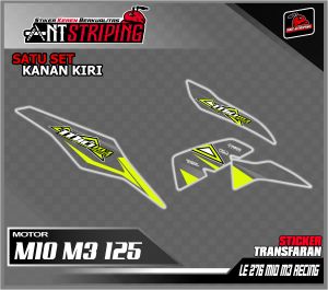 LE276 sticker striping transparan motor mio m3 list variasi semifull simple kekinian
