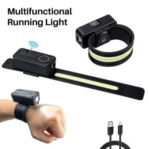 LIVELYN USB-C Rechargeable Wristband Running Light Motion Sensor Wave Sensing COB Floodlight Headlamp Portable Super Bright Rechargeable Cycling Light For Runners
