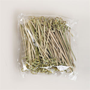 costel 100pcs JOMOO Toothpick Disposable knot skewers flower shaped bamboo skewers fruit skewers hamburger skewers flower knot skewers Cake bamboo skewers