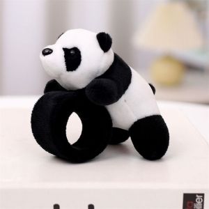 Super Soft Panda Wristband Stuffed Animal Wrist Decoration Clap Circle Toy Children Plush Toy Plush Hand Ring Birthday Present