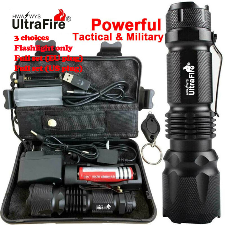 UltraFire LED Flashlight Suit Powerful 90000LM X 800 Tactical Military ...