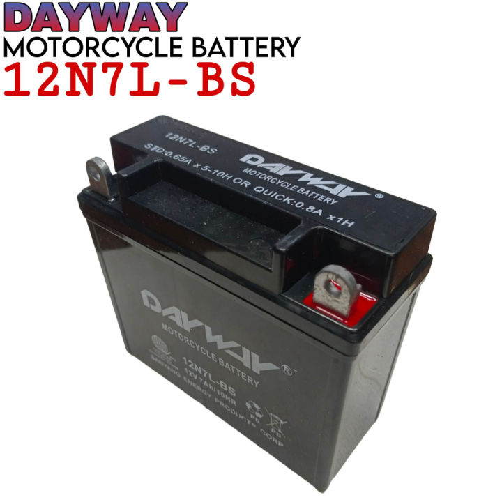 ORIGINAL DAYWAY BATTERY 12N7L-BS MOTORCYCLE BATTERY | Lazada PH