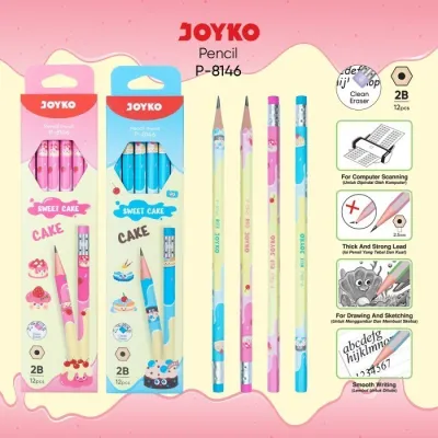 (12pc) Pencil Pensil Joyko P-8146 2B Sweet Cake