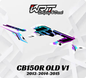 Striping CB150R v1-Stiker Decal CB 150R Lama Rainbow