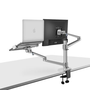 Monitor Stand Laptop Stand Height Adjustable Flexible Swivel LCD Led Monitor Stand Laptop Dual Arm Monitor Riser Mount
