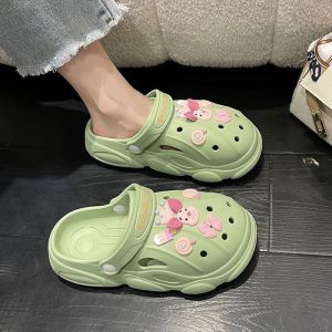 9099 WomenS Summer Cartoon Cute Three-Eyed Student Couple Versatile Sesame Street Non-Slip Outdoor Sandals