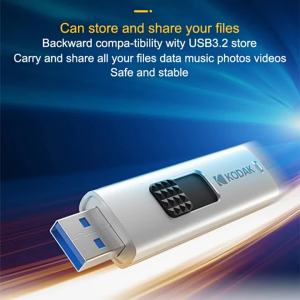 ของแท้จาก Kodak 32g64g128g ความเร็วสูง usb3.0 โลหะ u แฟลชไดรฟ์ USB สำหรับเพลงในรถยนต์ ความจุขนาดใหญ่ 256