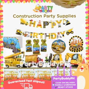 Construction Dumptruck Excavator Party Supplies sold by Partybuddyph