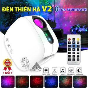 Đèn thiên hà V2 Loa Bluetooth mẫu mới đèn chiếu trăng sao vũ trụ kết hợp nháy theo nhạc cực đẹp cực chill