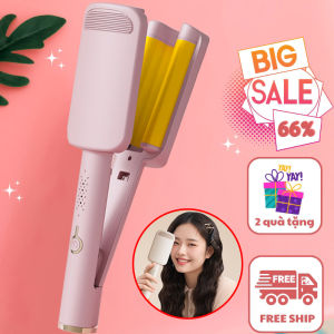 Máy Uốn Tóc Xoăn Sóng Nước Hippie 32mm Chất Liệu Gốm Sứ Ceramic Cao Cấp Máy Làm Xoăn Sóng Nước Chỉnh Nhiệt