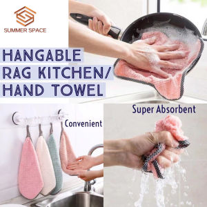 🙌🏼💧Kain Tuala Lap Tangan & Dapur Boleh Gantung Kuat Serapan | Strong Absorption Hangable Kitchen & Hand Towel Cloth