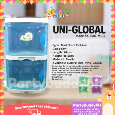 Mini Floral Dish Cabinet 2 Layer sold by Partybuddyph. Uniglobal #8809 MC2