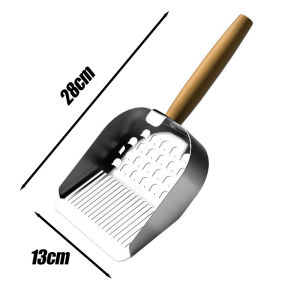 Stainless Steel Cat Litter Scoop Large Metal Rust Proof Hangable No Spill Integrated Cleaning Tool Sudip Kucing