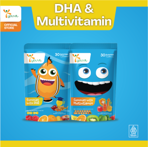 Youvit Kids DHA Gummies (30s) & Kids Multivitamin Gummies (30s)