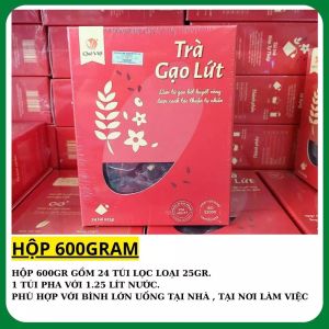 COMBO 2 HỘP Trà gạo lứt Quê Việt thanh lọc gan giải độc cơ thể nguyên liệu tự nhiên an toàn