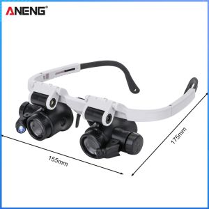 【Aneng】 Kính lúp LED với tiêu cự điều chỉnh 8X/15x/23X cho nhiệm vụ kiểm tra chi tiết