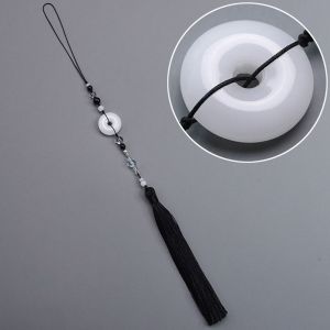 SADSAF จี้รถ พวงกุญแจรถ ของขวัญ บุคคลที่โปรดปราน เครื่องประดับเครื่องประดับ อุปกรณ์เสริม Hanfu จีน งานฝีมือ DIY จี้พู่ Hanfu หยกเทียมแขวน จี้หยกดอกบัวเทียม จี้เอว