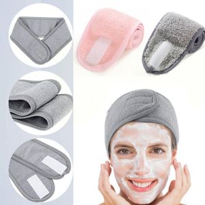 FEBBILY Salon SPA Stretch Towel Cleaning Cloth Adjustable Shower Caps Toweling Hair Wrap Facial Hairband Makeup Head Band