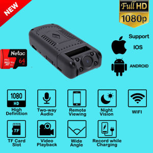 Wifi มินิกล้อง 1080P แบบพกพากล้องดิจิตอลขนาดเล็ก BodyCam อินฟราเรด Night Vision มินิกล้องกีฬา DVieo vlog  หมุนการบันทึกแบบวนรอ