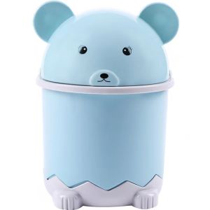 Retouch Cute Bear Mini Trash Can Desk Stationary Table Side Waste Bin for Home Use KC112