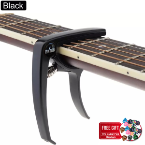 RIXTON Guitar Capo Clamp Aluminium Alloy Metal Wood Grain Quick Change Key Acoustic Nylon(Guitar Capo LGL)