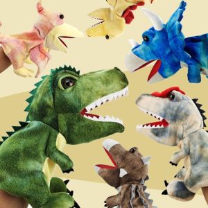 LIEYH Soft Children Gift Puppet Show Story Telling Dolls Plush Doll Educational Children Gifts Accompany Toy Plush Dinosaur Hand Puppets Dinosaur Hand Puppet Tyrannosaurus Rex Plush Toy Plush Dino Hand Puppet