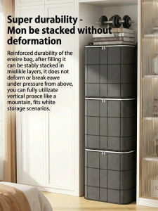 ✨Large Capacity Storage Box/Organizer Bag/Dustproof Storage Bin With Transparent Window Environmental PVC Multiple Sizes Clothes Quilt Organizer神器