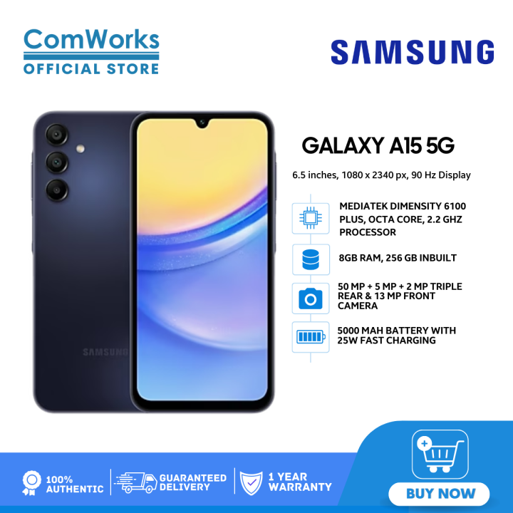 ComWorks Official Store | SAMSUNG Galaxy A15 5G 8GB 256GB | 6.5 inches ...