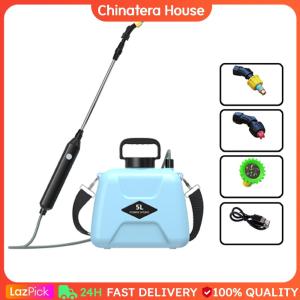 5L Electric Sprayer Garden Automatic Atomization Electric Spray  Shoulder USB Rechargeable Garden Plant Watering Automatic Sprayer  Garden Irrigation 360 Rotating Sprinkler Car Cleaning Disinfection Sterilization Sprayer